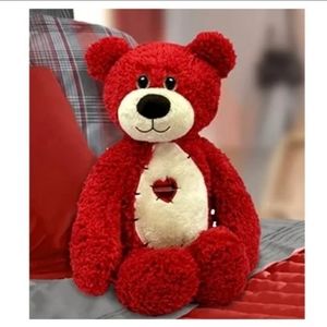 Tender Hearted Teddy the Huggable Red Teddy Bear 8" by First & Main BNWT SO